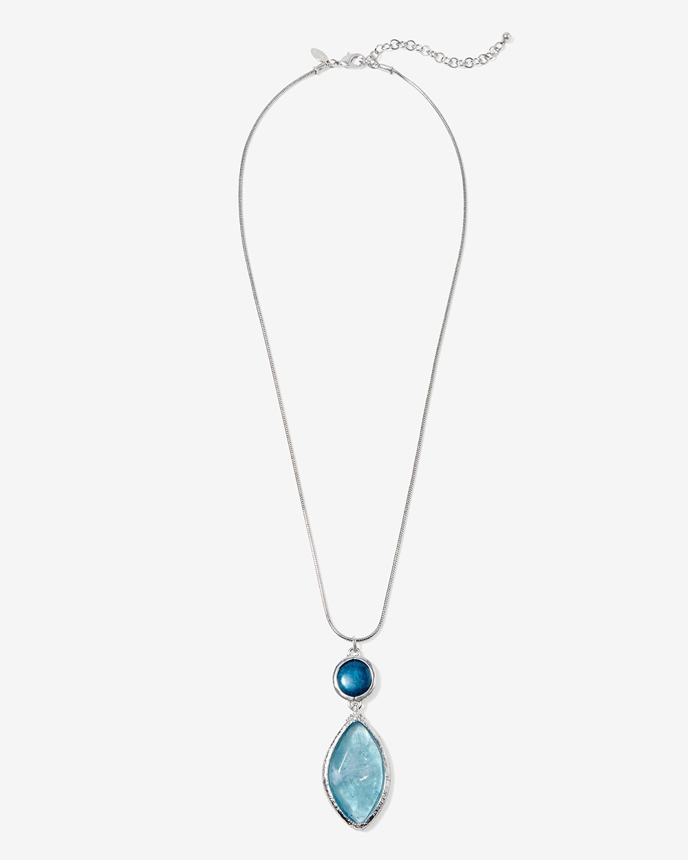 Two-Drop Pendant Long Necklace
