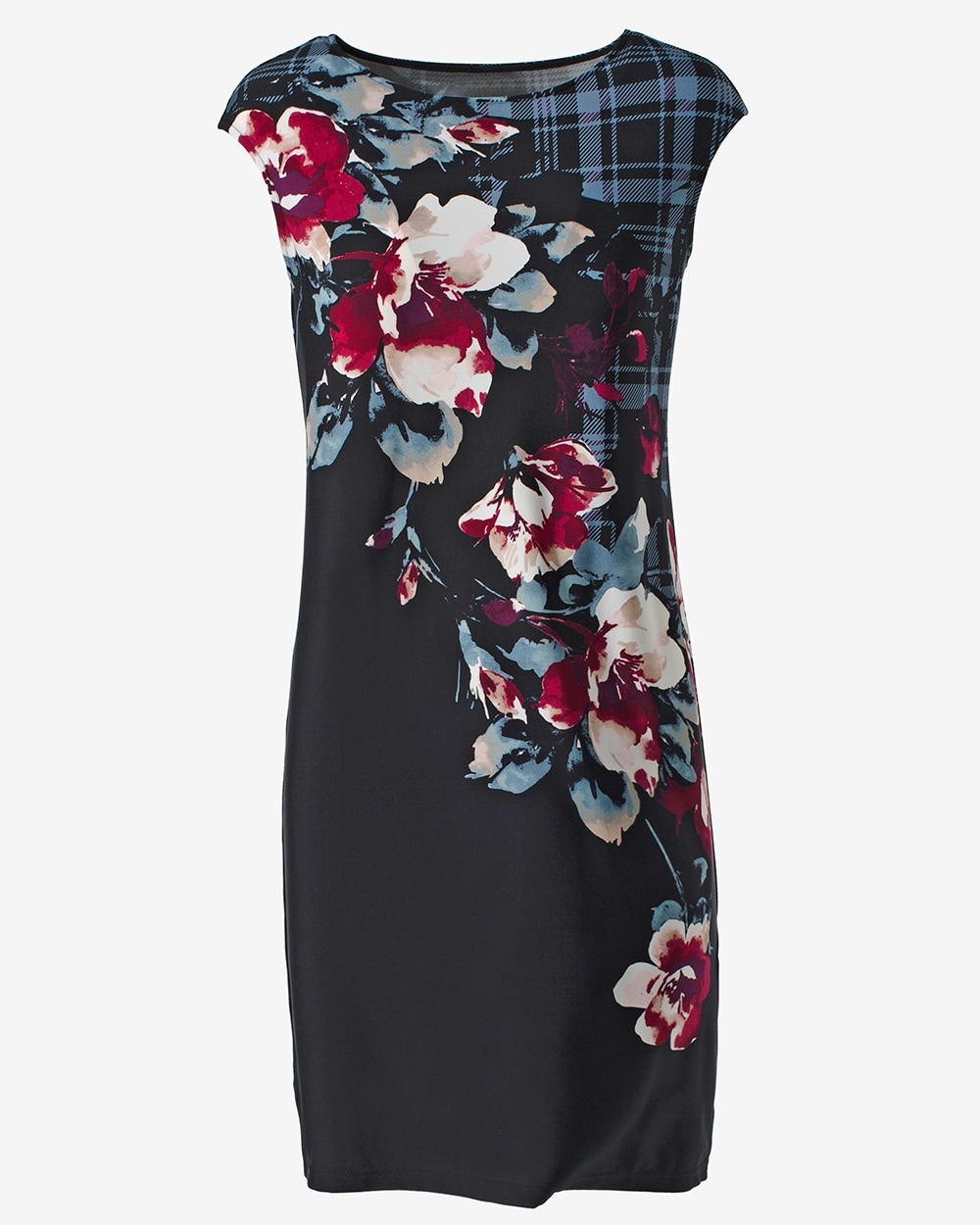 Sophisticated Bouquet Printed Knee-Length Dress