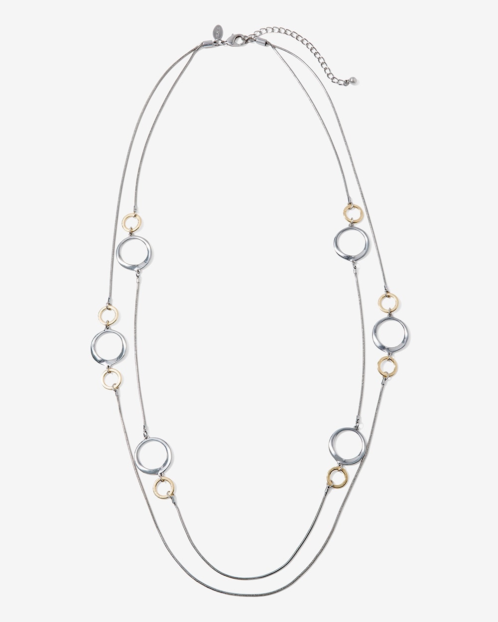 Two-Tone Rings Necklace