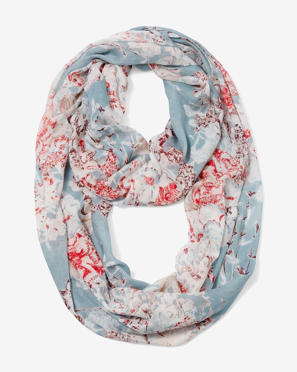 Painted Floral Infinity Scarf