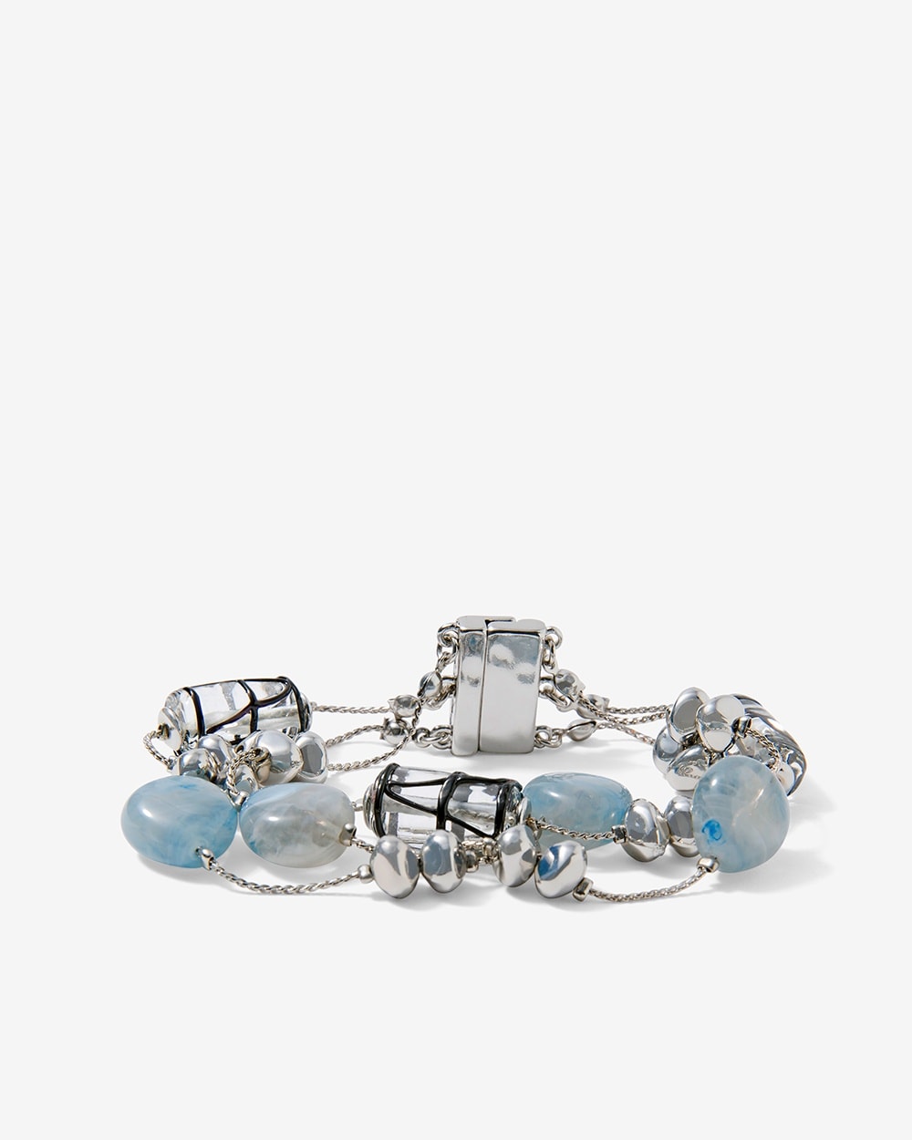 Blue Beaded Multi-Strand Bracelet