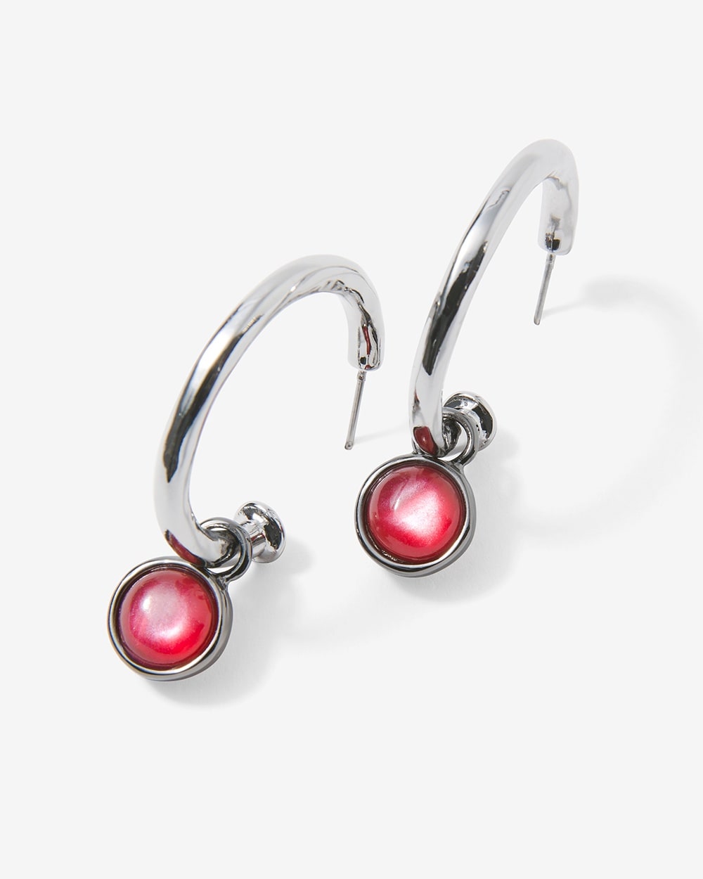 Reversible Stone Hoop Earrings