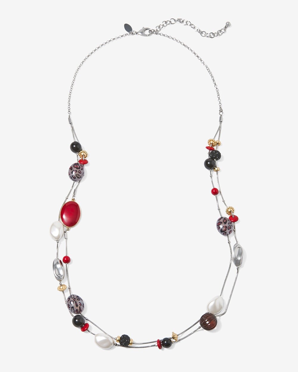 Carefree Mix Reversible Beaded Long Necklace