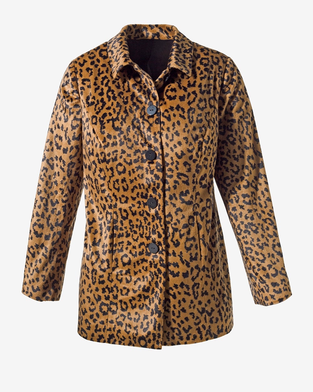 Luxe Faux Cheetah Fur Long-Sleeve Jacket