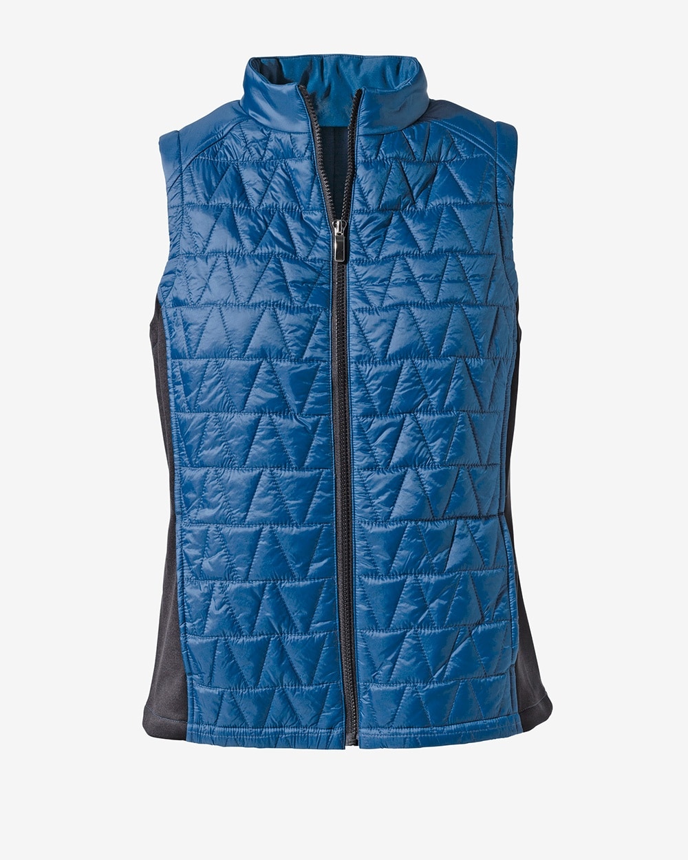 Weekends Quilted Triangle Colorblocked Vest