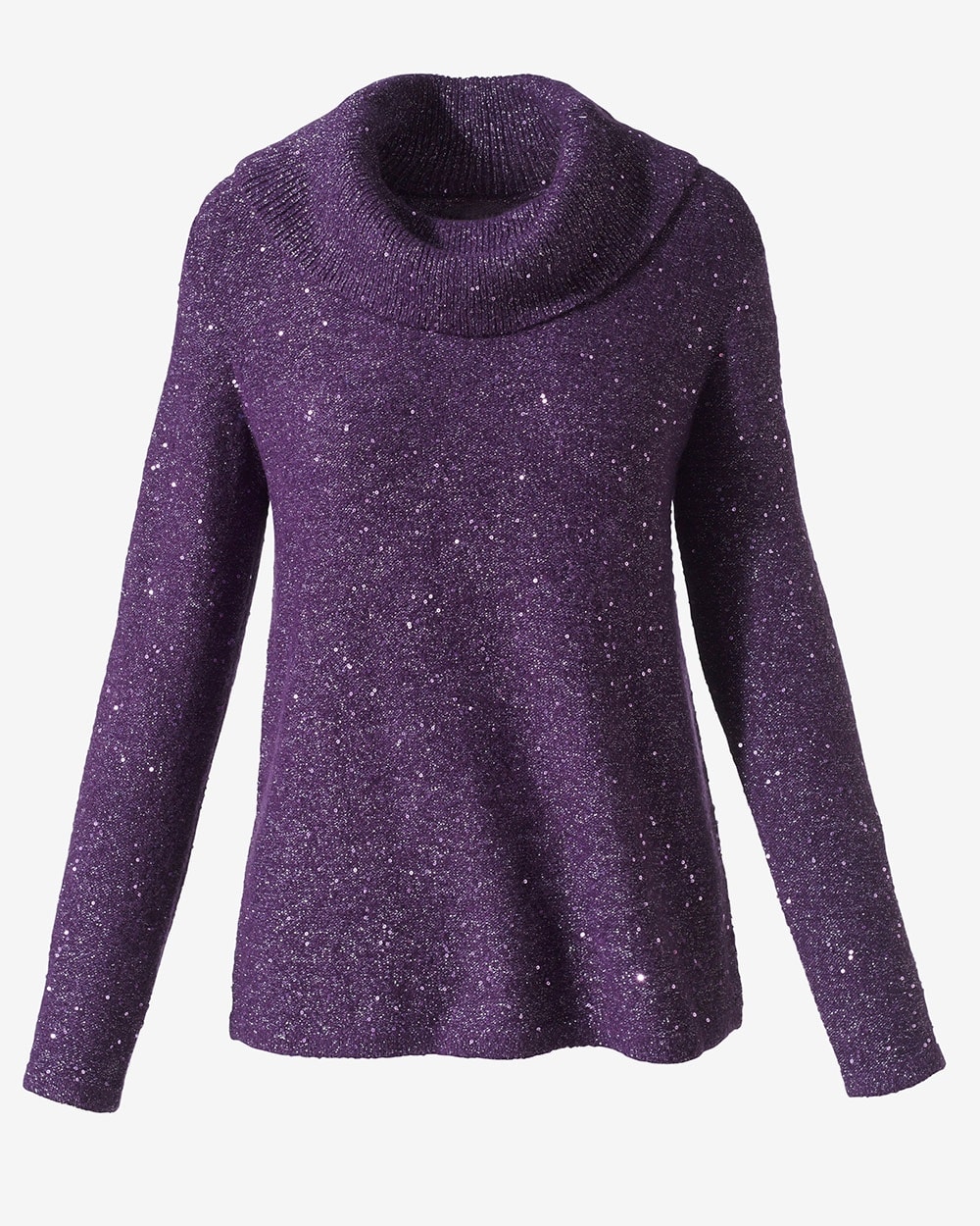 CoziSoft Sequin Shine Cowl-Neck Sweater