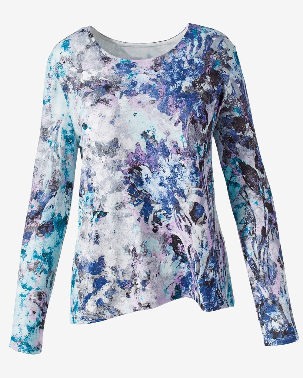 Weekends CoziSoft Floral Confetti Scoop-Neck Top