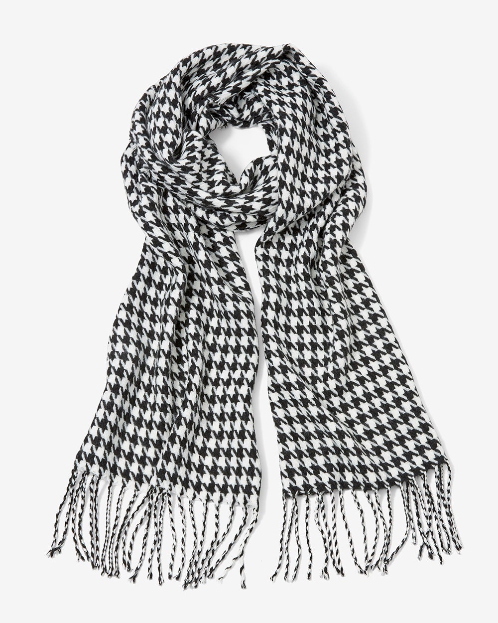 Houndstooth Mix Oblong Scarf