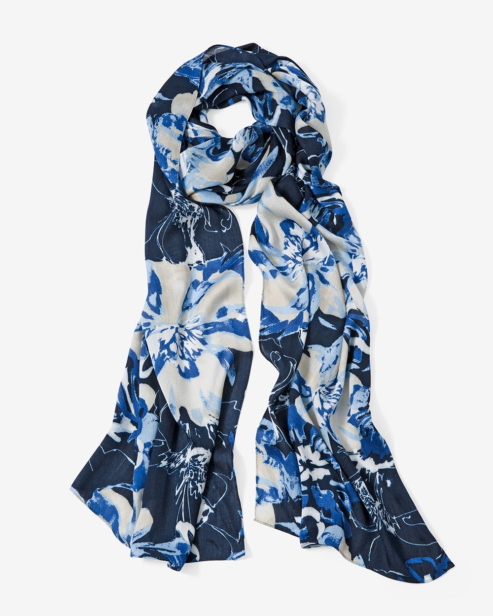 Floral Strokes Oblong Scarf