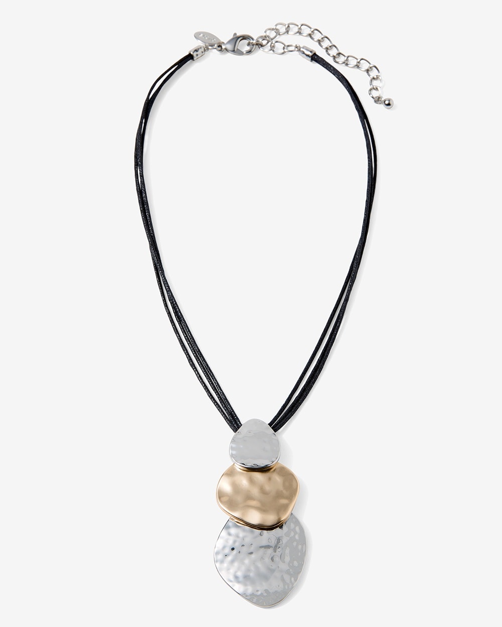 Organic Layers Two-Toned Pendant Necklace