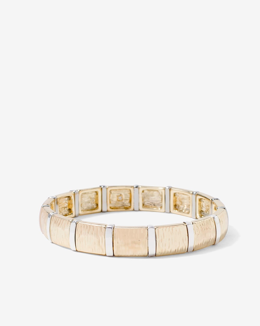 Two-Tone Textured Lines Mix-N-Match Stretch Bracelet