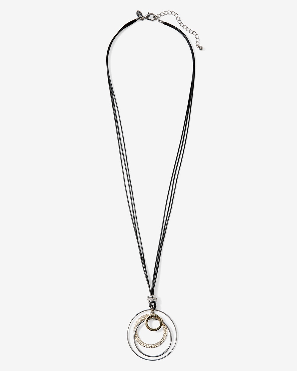 Ring Mix Two-Toned Pendant Necklace
