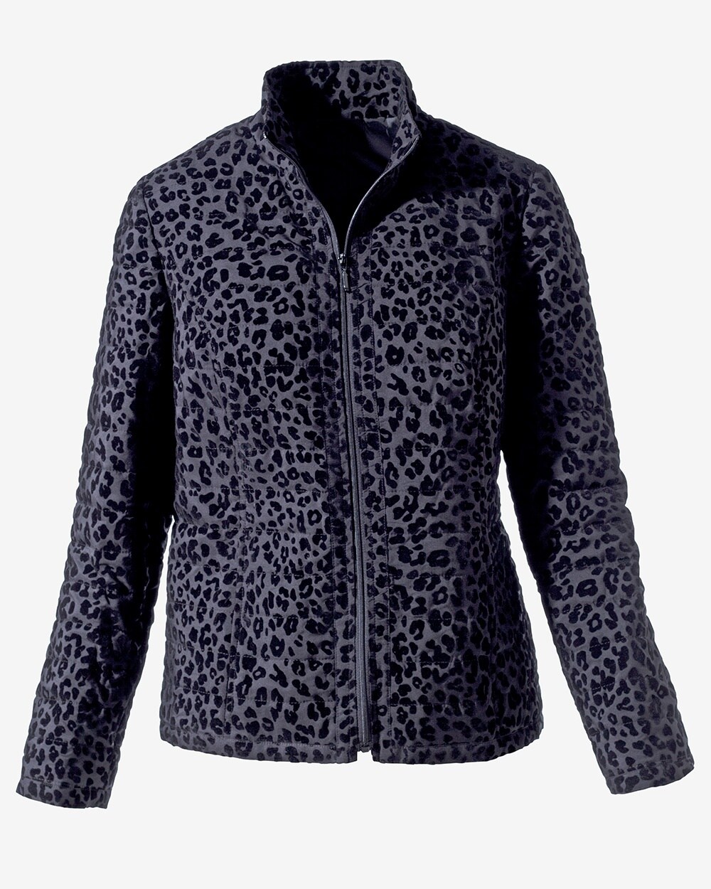 Flocked Animal Quilted Jacket