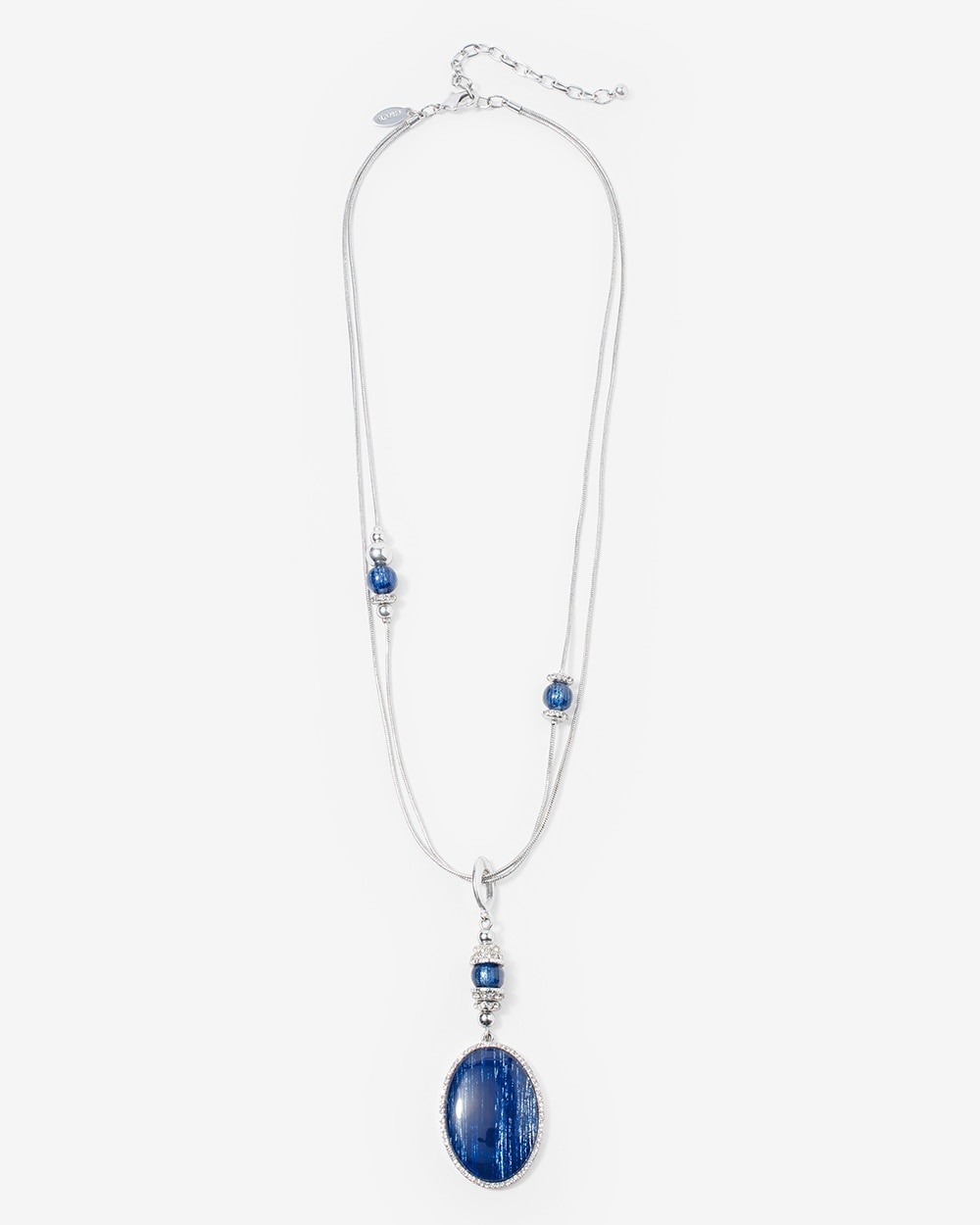 Azure Resin-Treatment Long Pendant Necklace