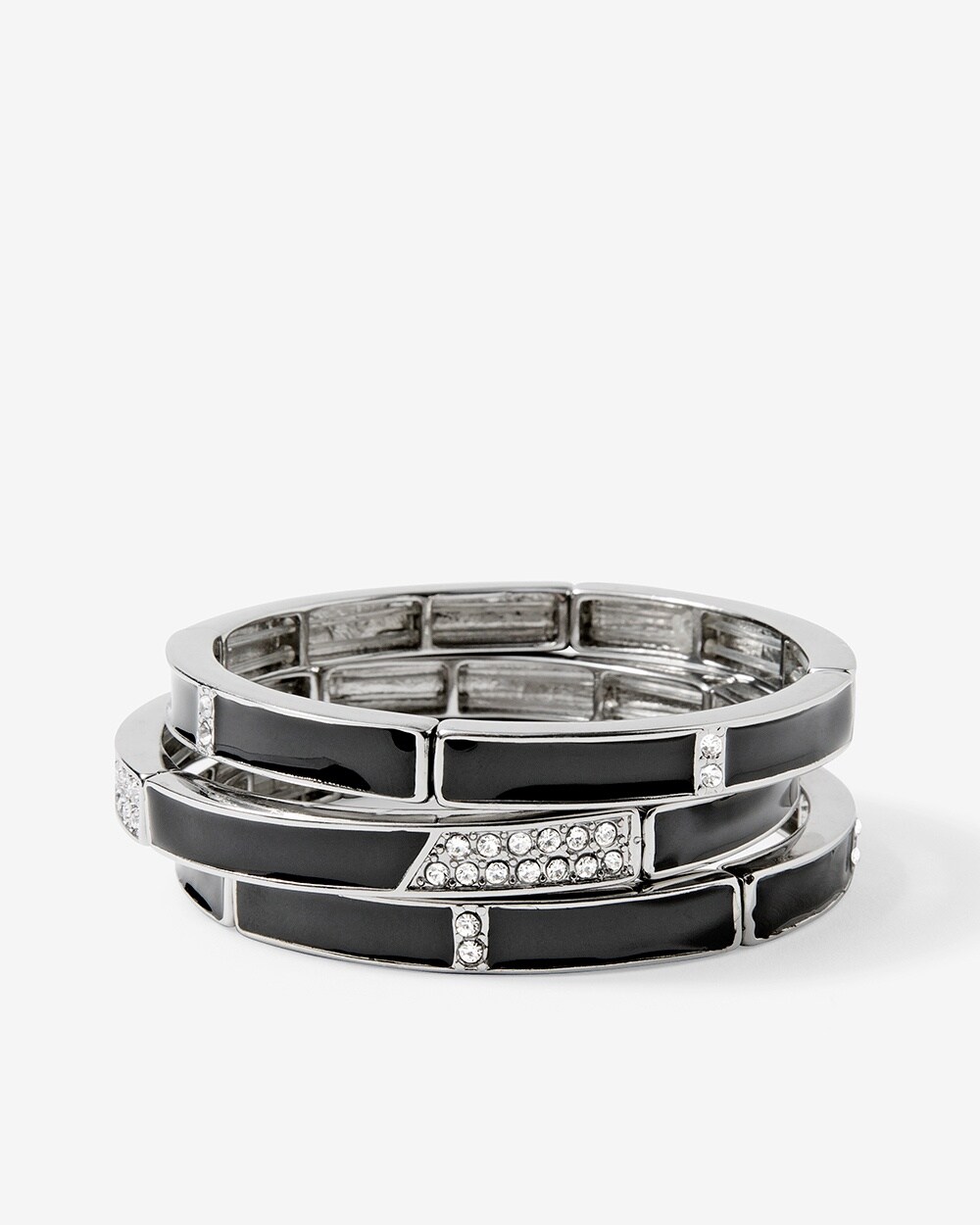 Optic Split Bangle Bracelet Set