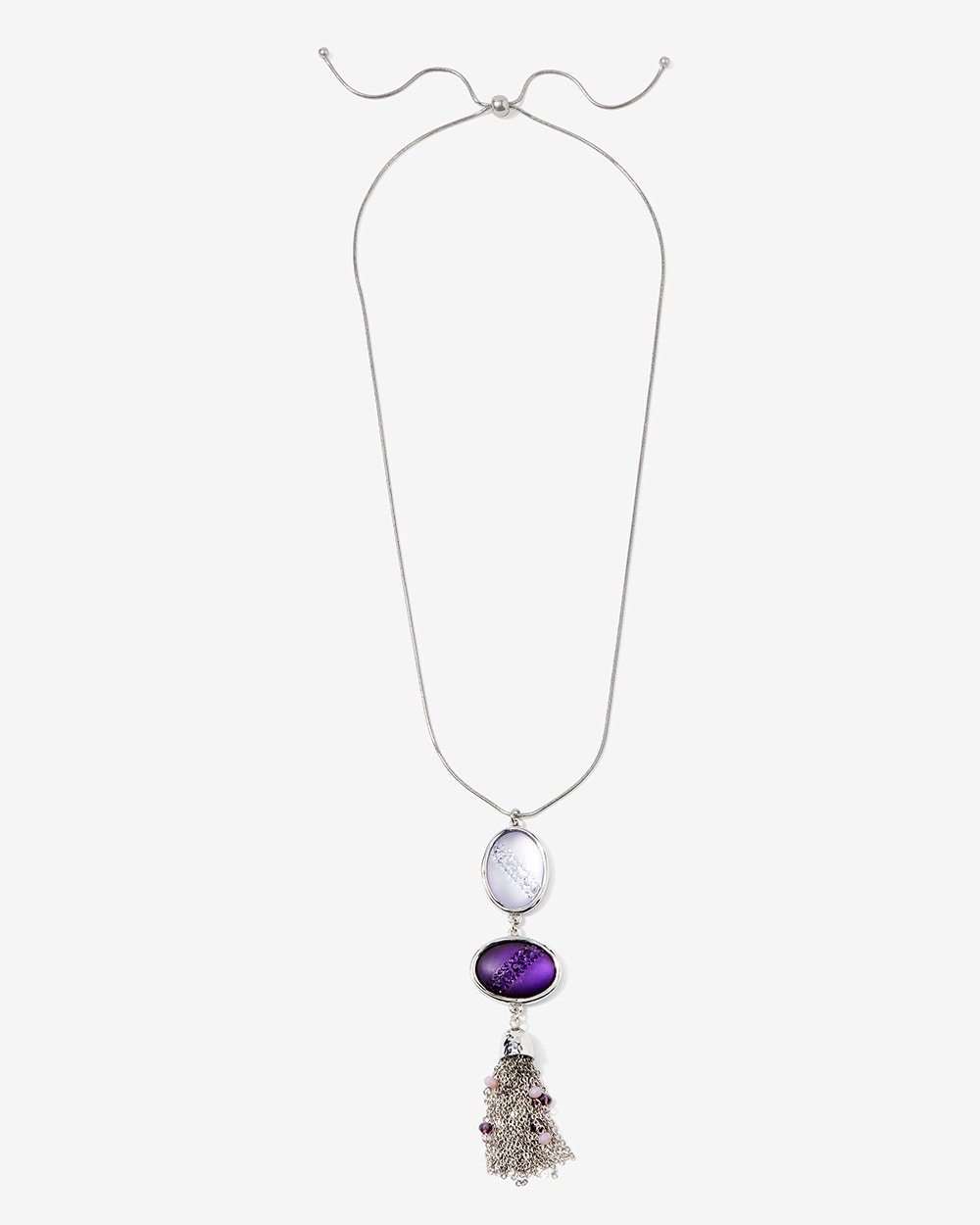 Purple Haze Tassel Pendant Adjustable Necklace