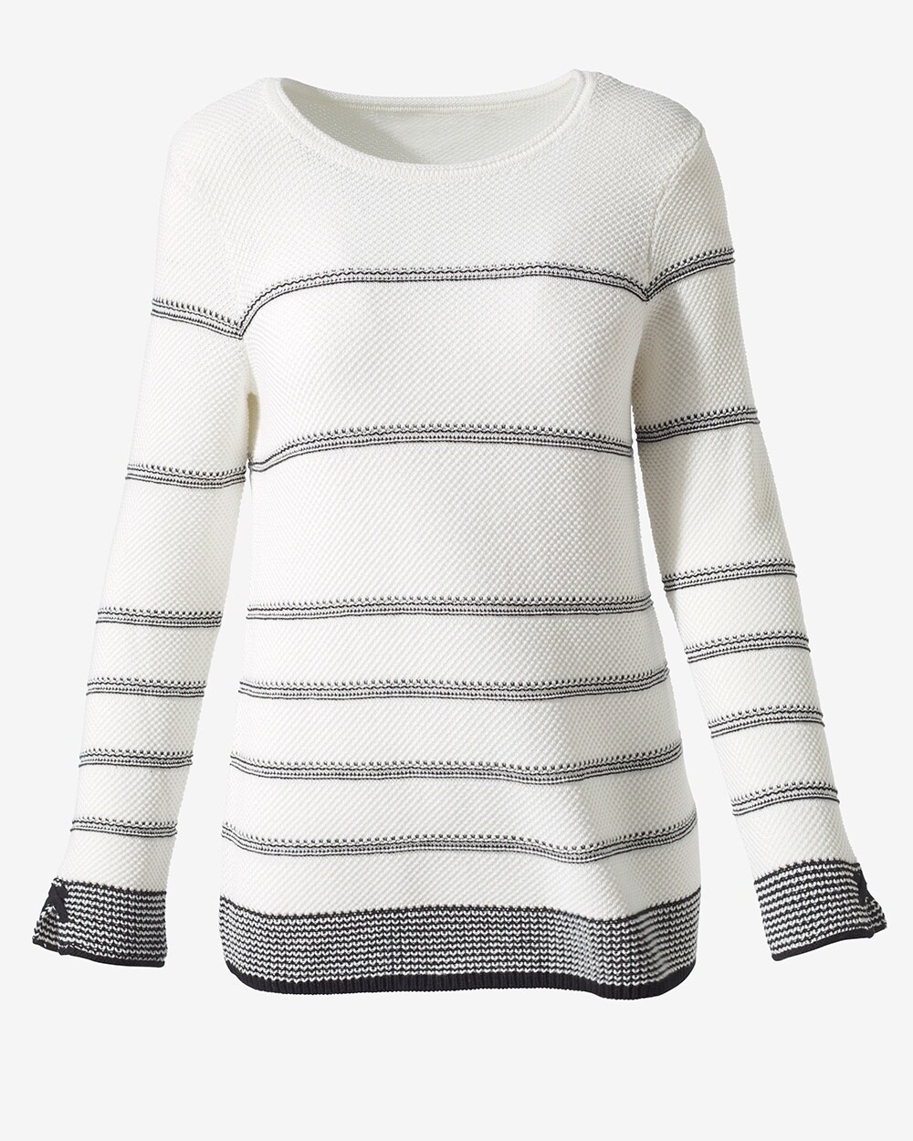 Variegated Stripe Textured Sweater