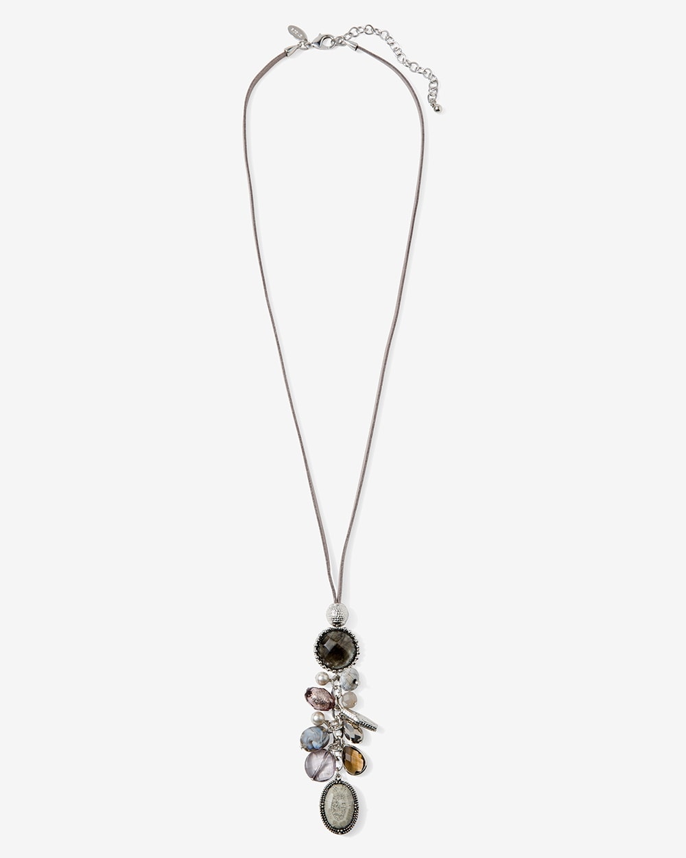 Soft Cluster Eclectic Bead Pendant Necklace