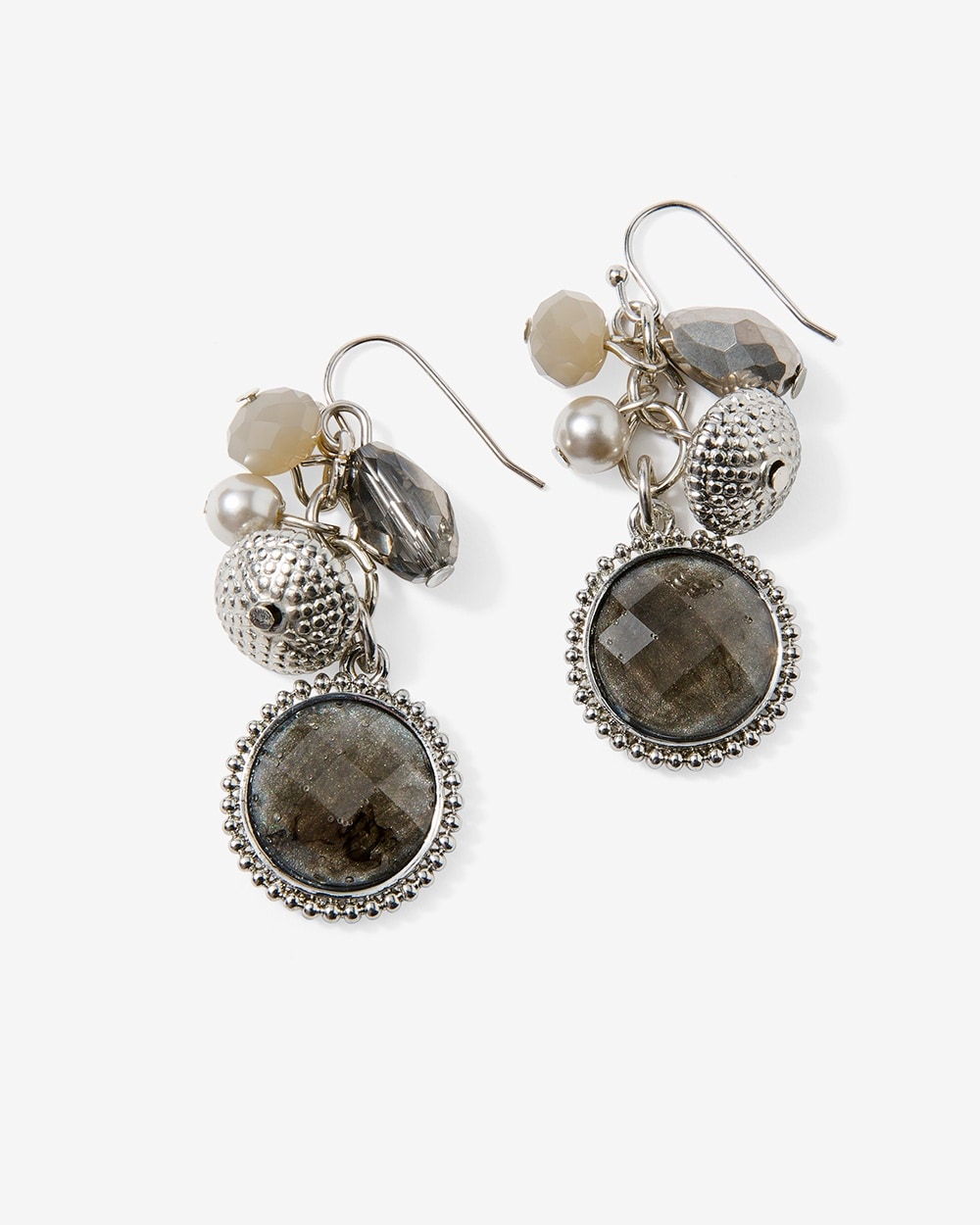 Soft Cluster Eclectic Bead Drop Earrings