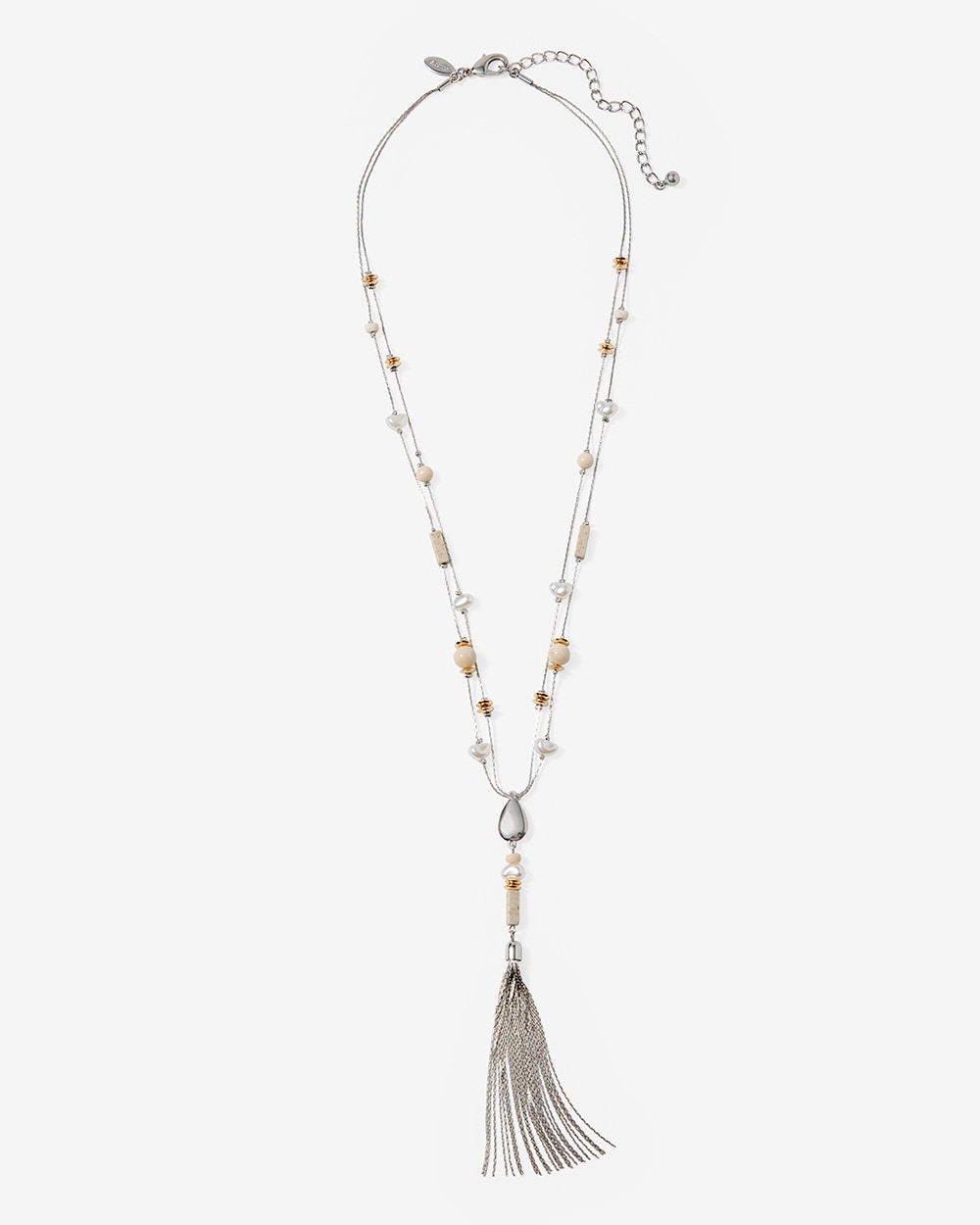 Pearl Mix Lariat Necklace