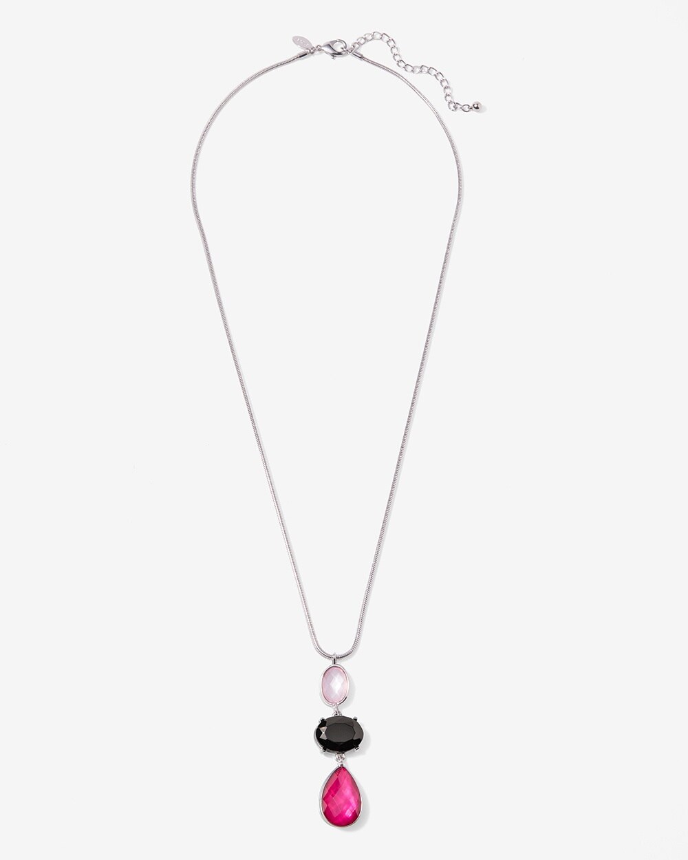 Three-Drop Jeweled Pendant Necklace