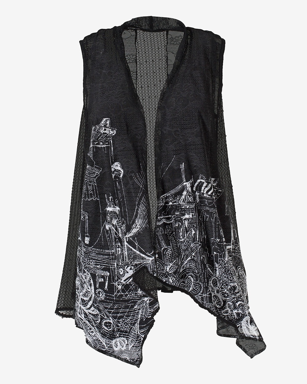 Easywear City Romance Fabric-Mix Vest