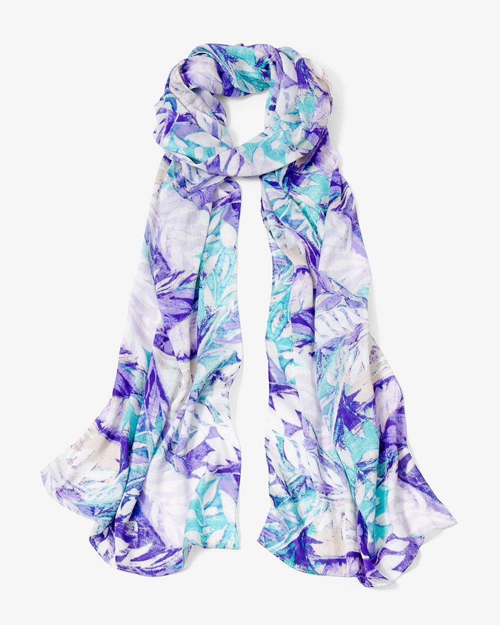 Tropical Leaves Oblong Scarf