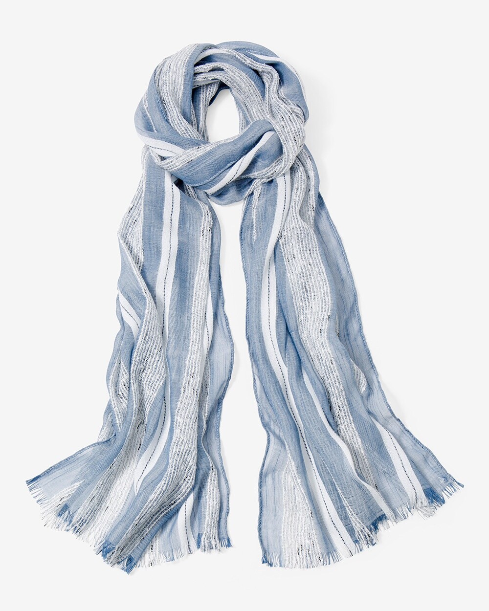 Textured Stripes Oblong Scarf