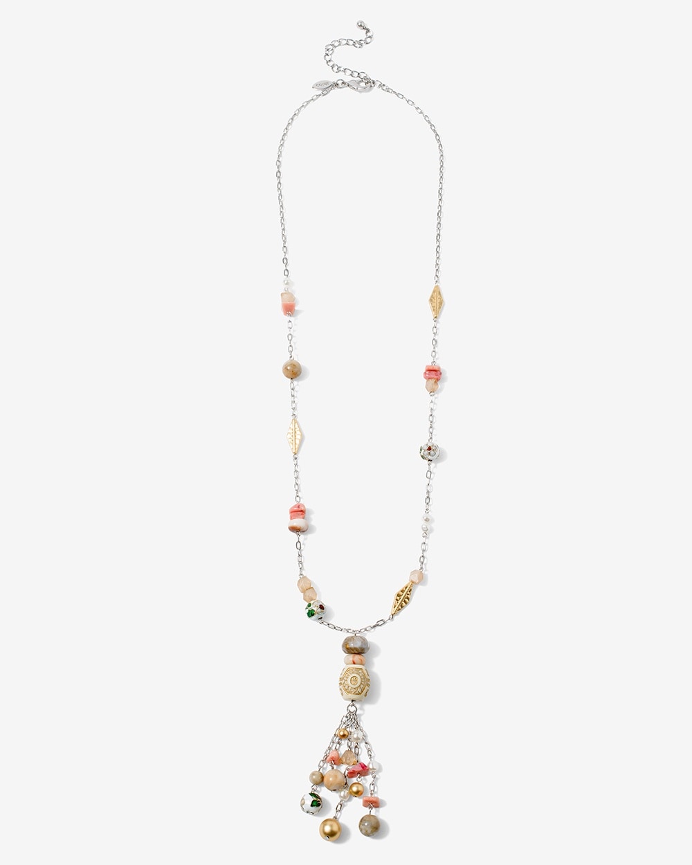 Beaded Cluster Pendant Necklace