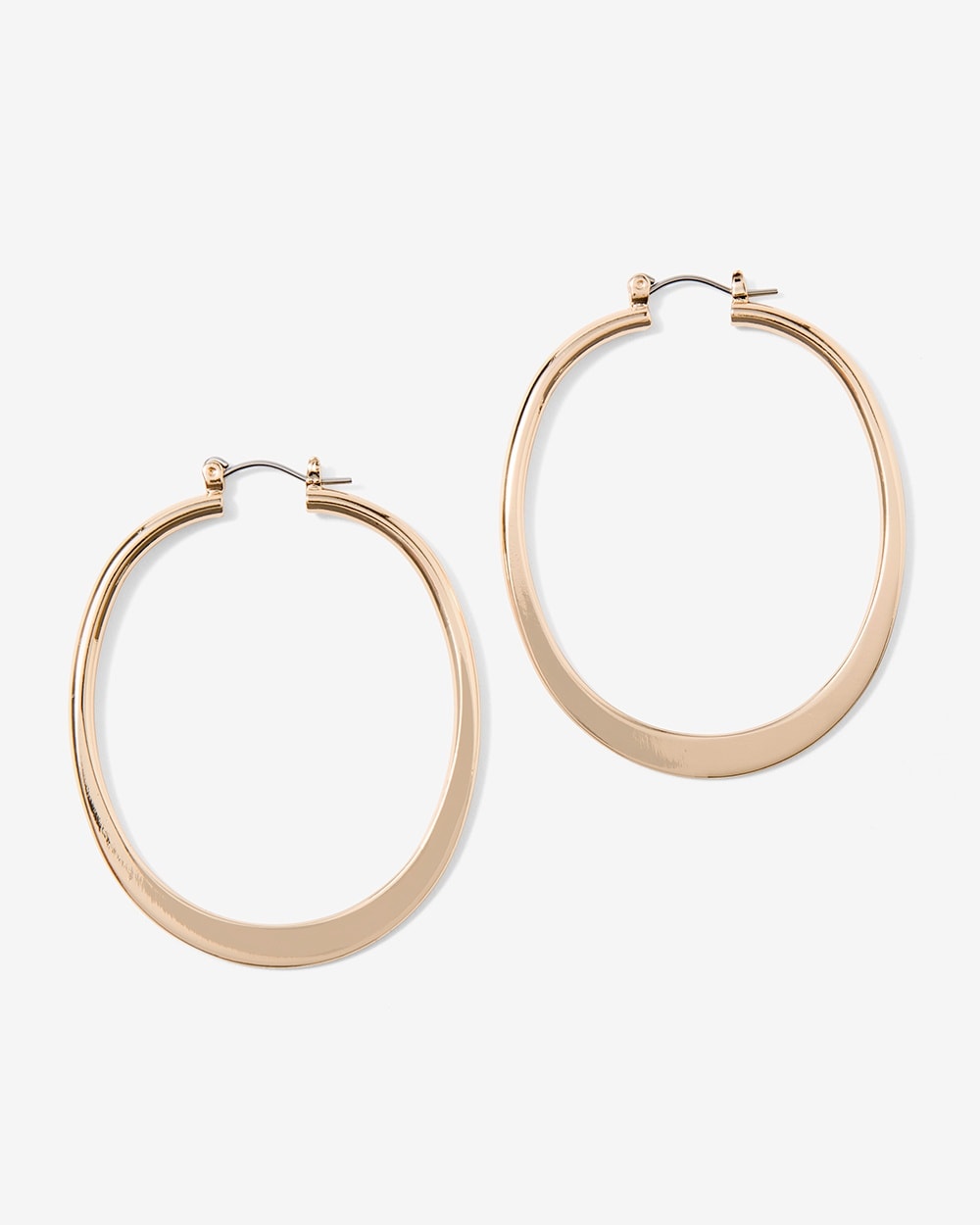 Ellipse Hoop Gold-Tone Earrings