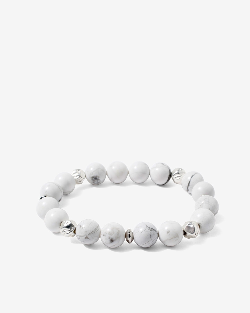 White Genuine Color Mix-N-Match Stretch Bracelet