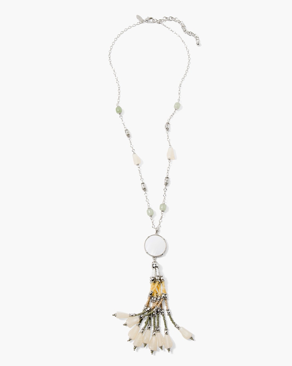 Spring Days Seed-Bead Tassel Necklace