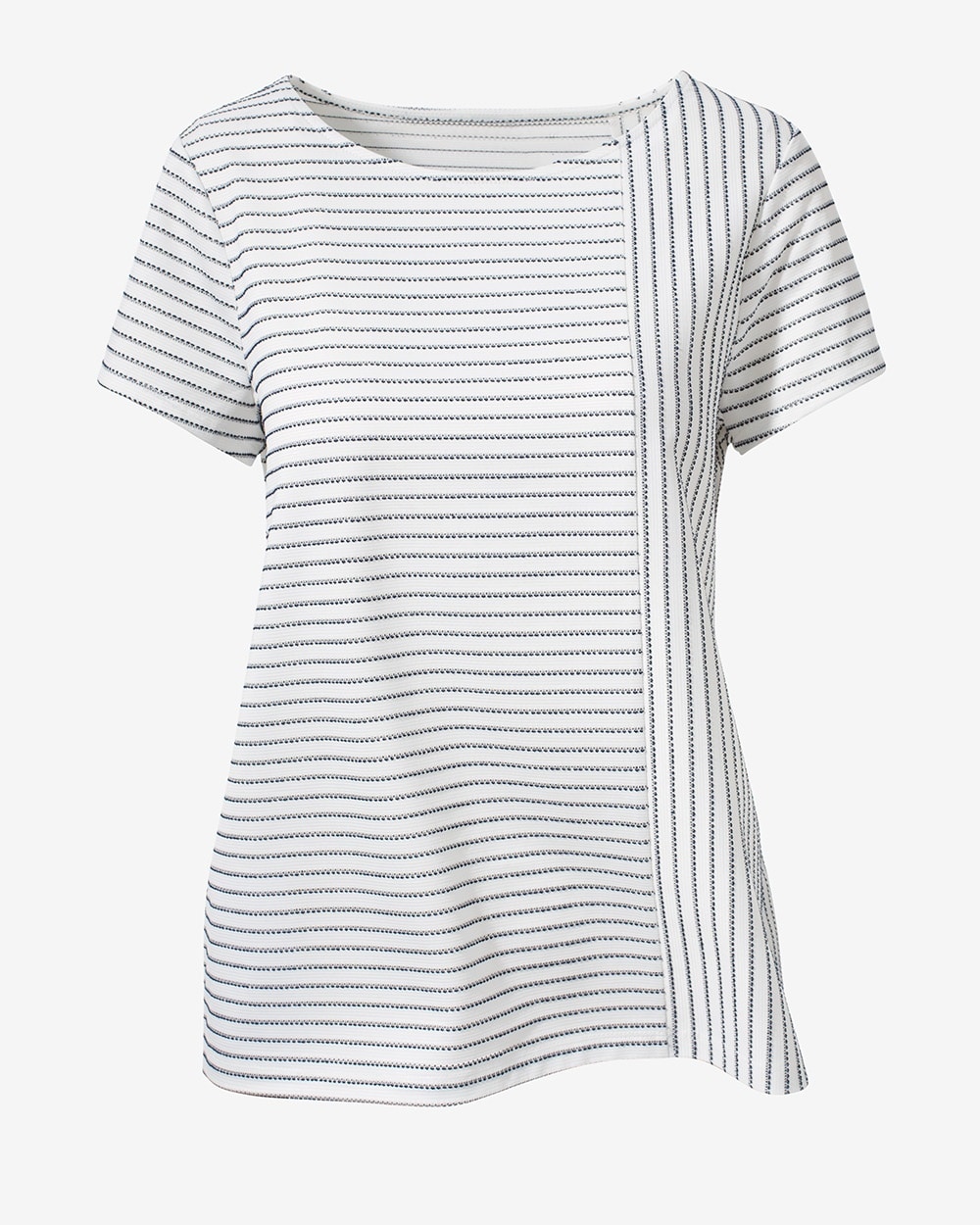 Easywear Dotted Texture Spliced Tee