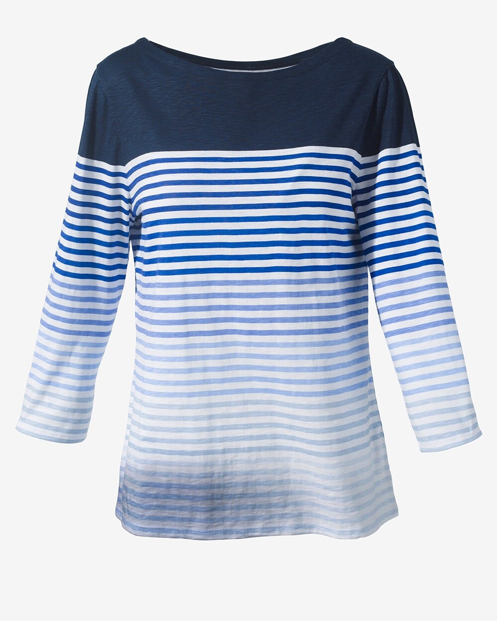 Prism Rays Boat-Neck 3/4-Sleeve Top