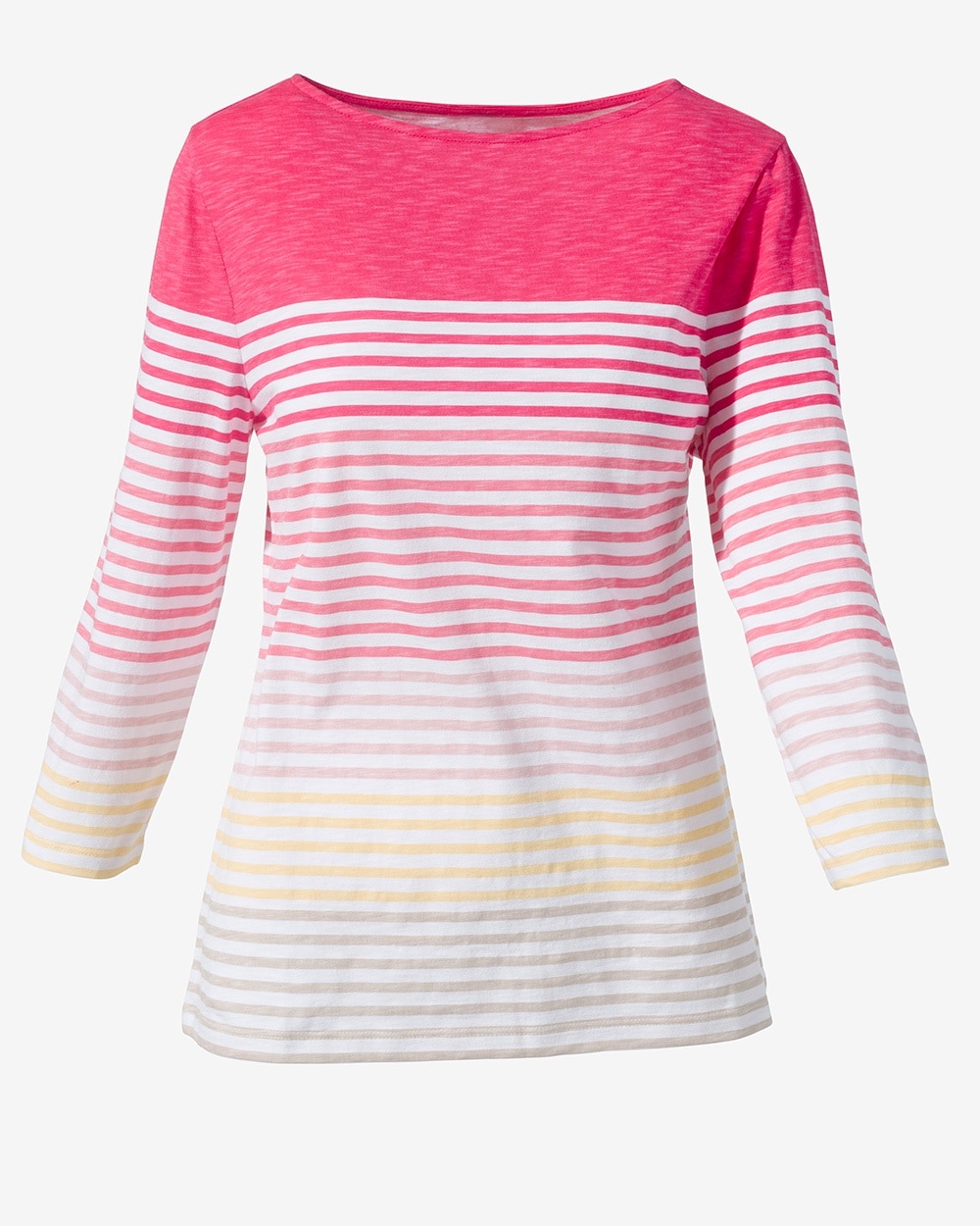 Prism Rays Boat-Neck 3/4-Sleeve Top