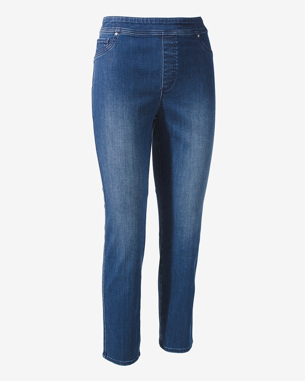 Perfect Stretch Pull-On Girlfriend Ankle Jeans