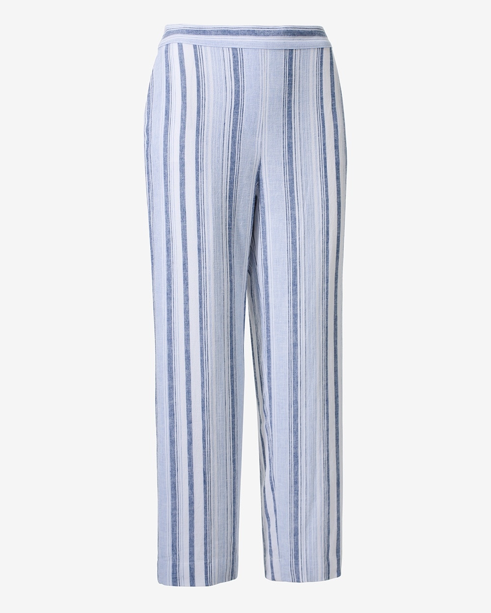 Linen-Rich Tropez Stripe Wide-Leg Pants