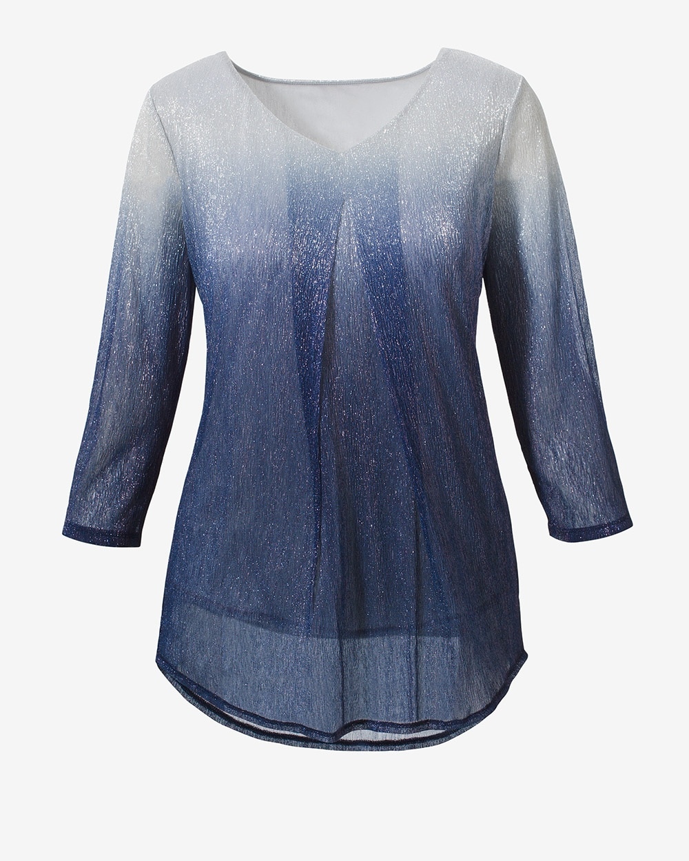 Easywear Shimmer Ombre 3/4-Sleeve Tunic