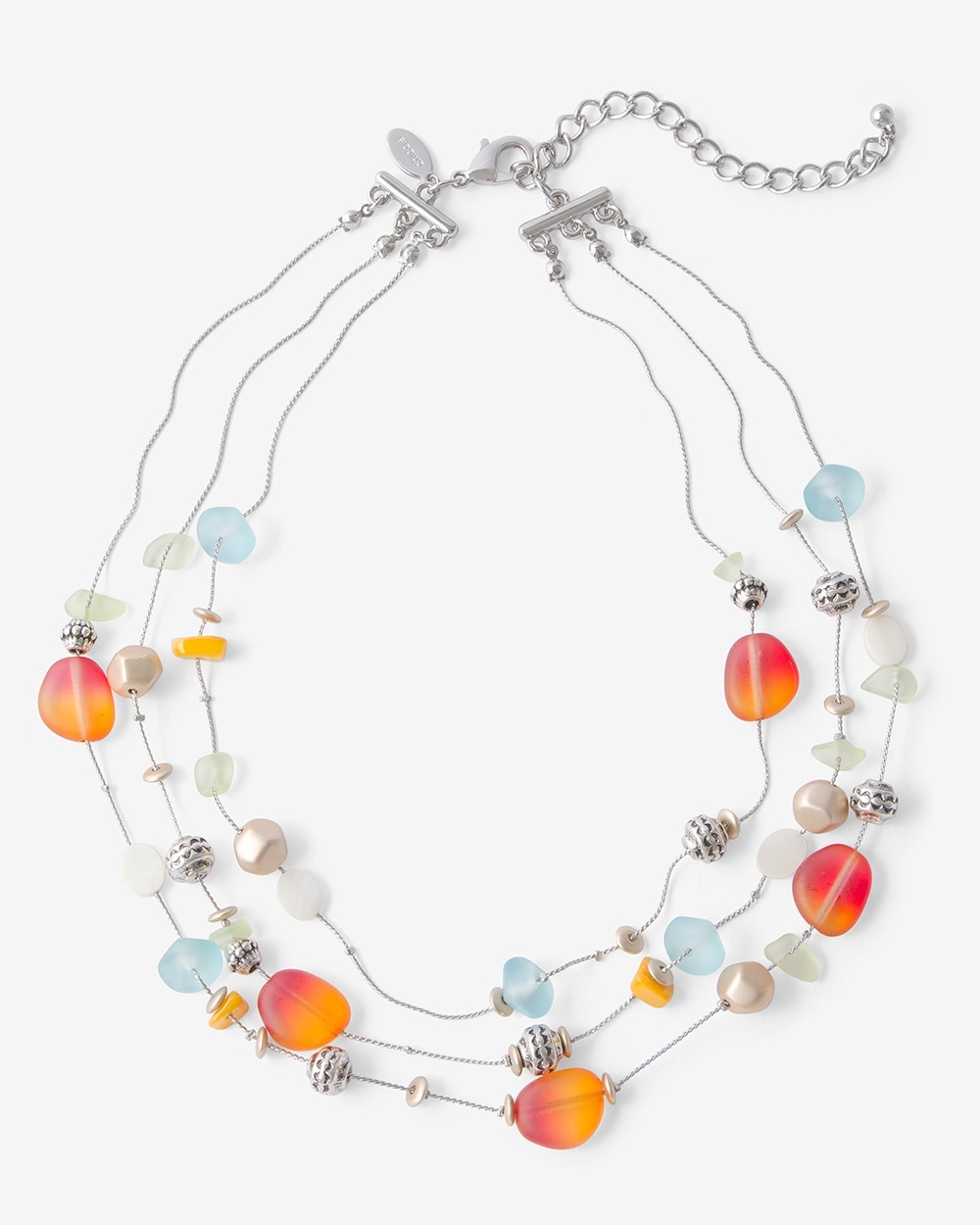 Ombre Mix Beaded Illusion Necklace