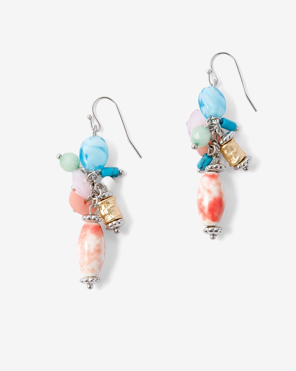 Mellow Mix Beaded Cluster Drop Earrings