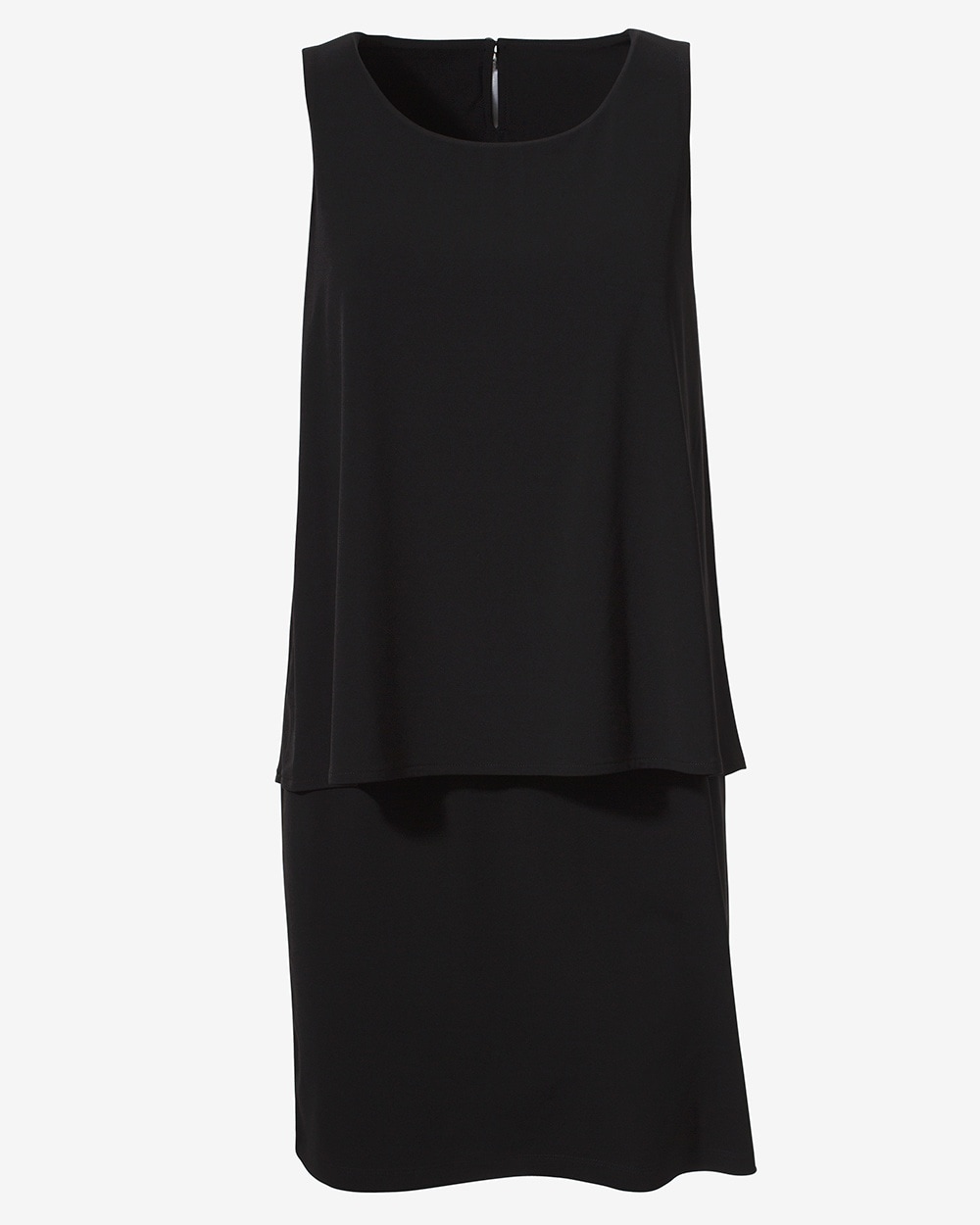 Black Layered Knee-Length Dress