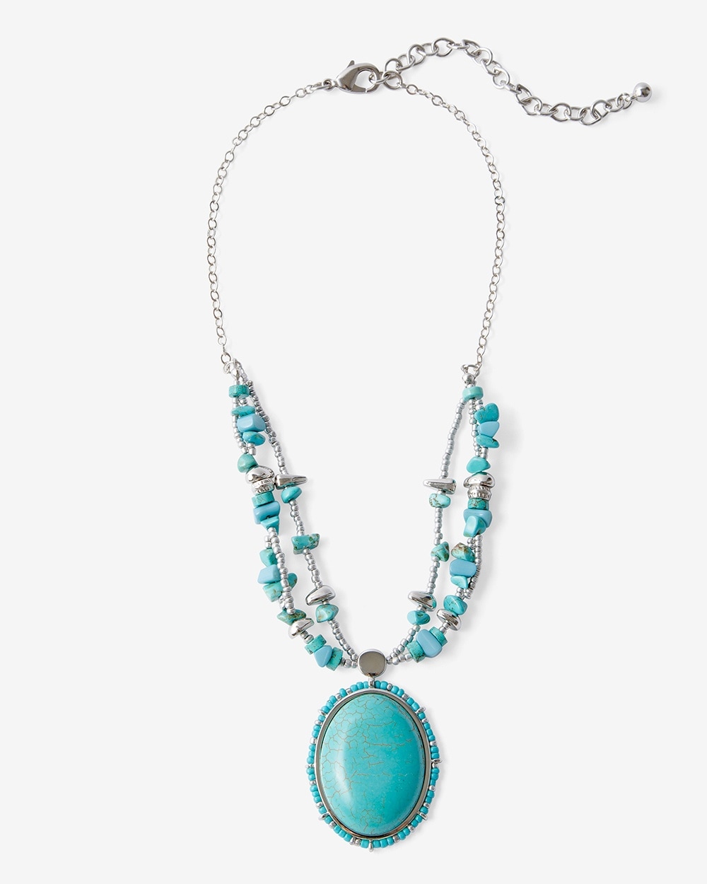 Rio Turquoise Drop Pendant Necklace