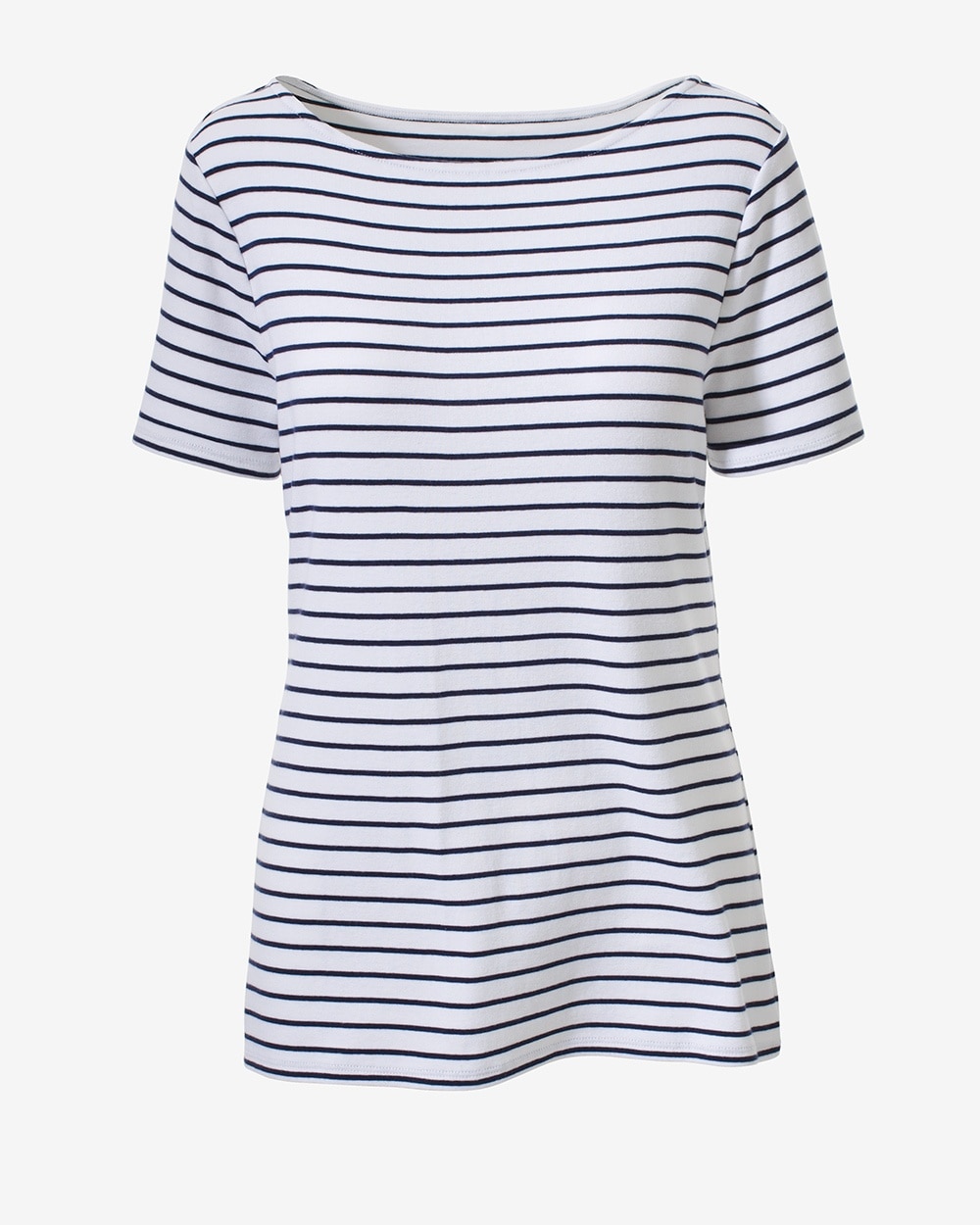 Block of Stripes Perfect Boat-Neck Tee