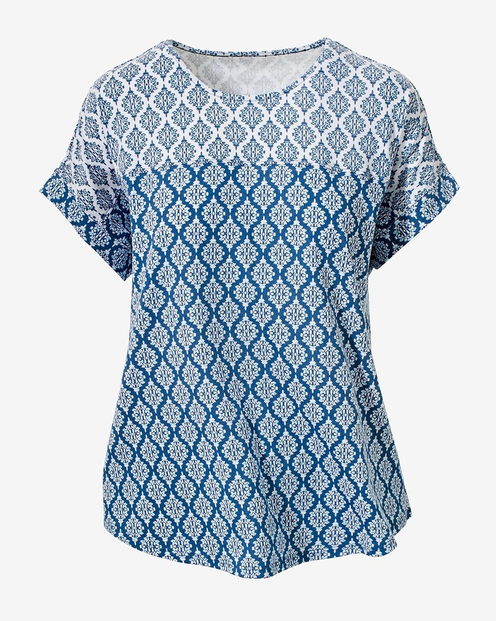 Chic Medallions Two-Print Block Tee
