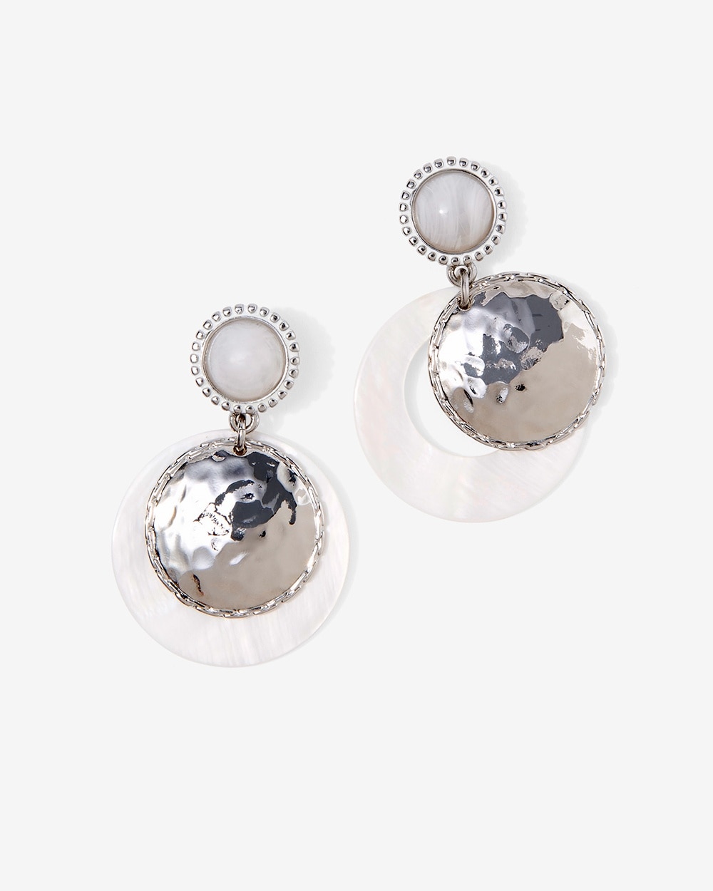 White Sands Shell-and-Metal Earrings