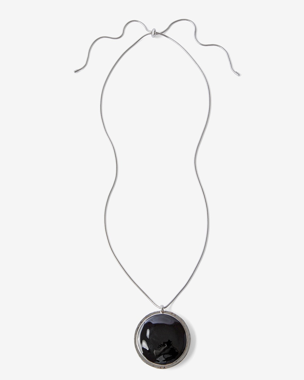 Optic Swirl Reversible Adjustable Pendant Necklace