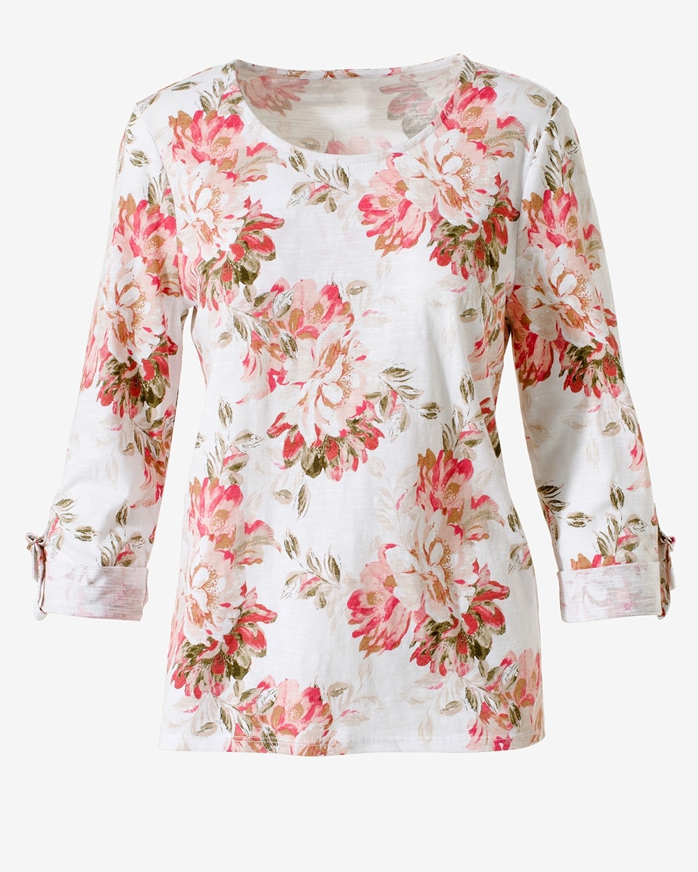 Simply Floral D-Ring 3/4-Sleeve Tee