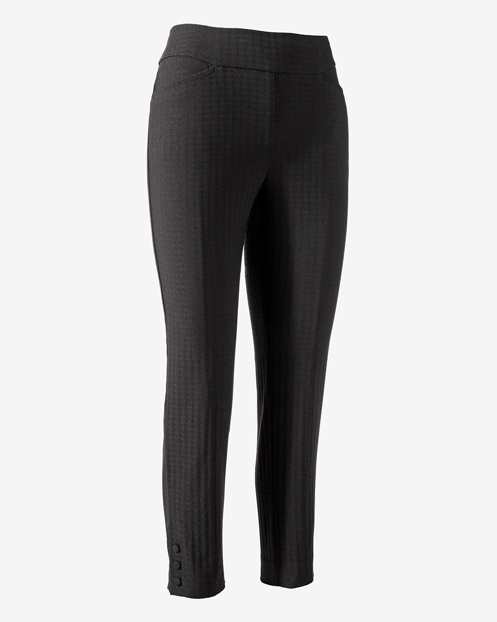 Perfect Stretch Tonal Houndstooth Josie Slim Ankle Pants