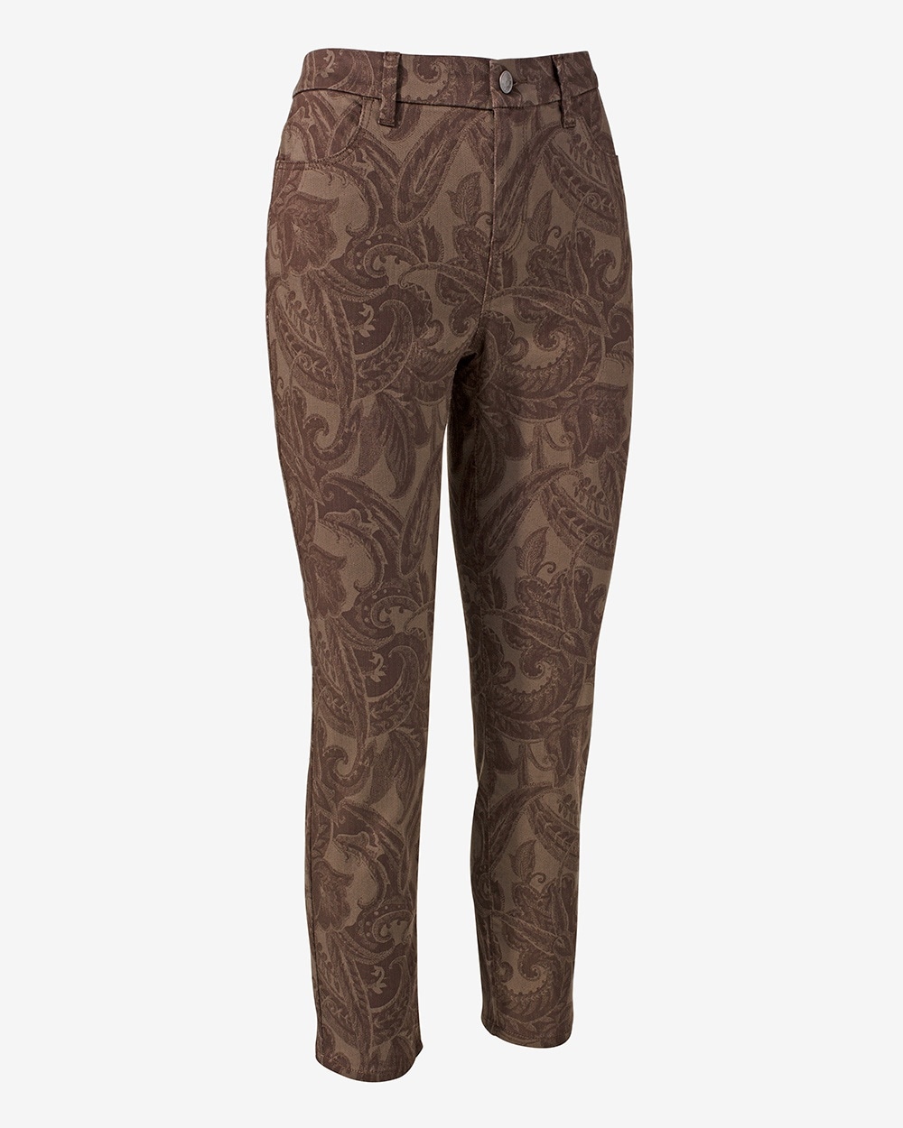 Perfect Stretch Girlfriend Imperial Paisley Ankle Jeans