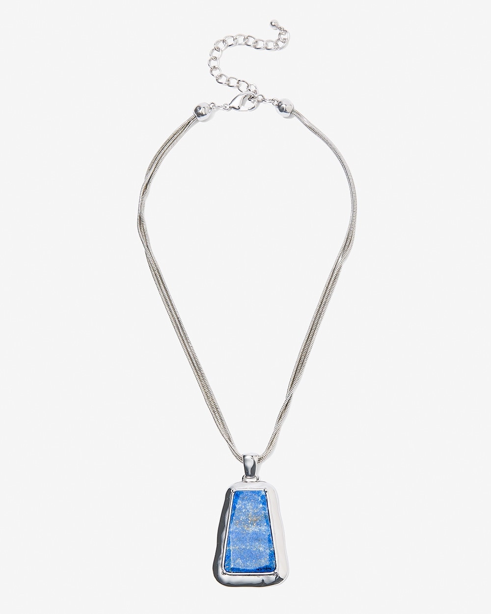 Blue Mountain Resin Drop Pendant Necklace